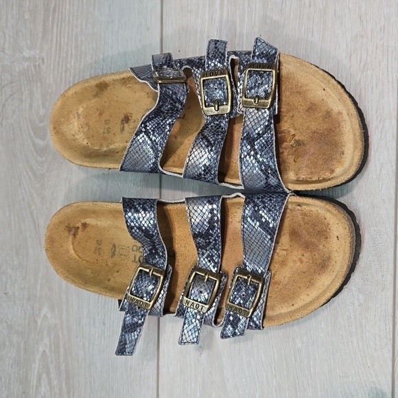 Naot Women 3 Strps Leather Sandals shoes sz 37/6 - Picture 3 of 12